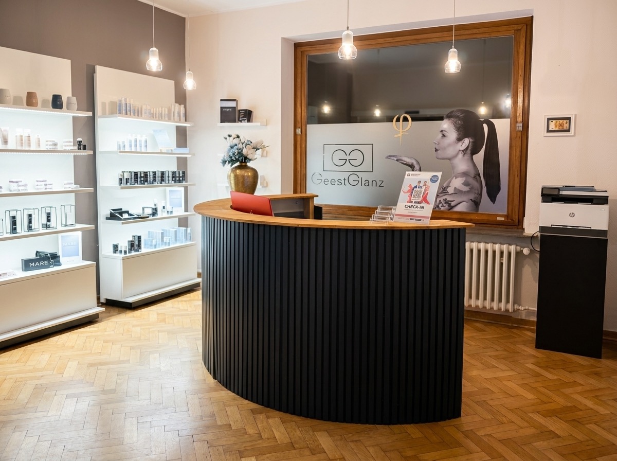 Empfangsbereich im Geestglanz Studio